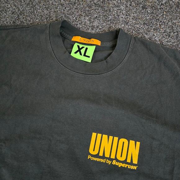 Vtg Y2k UNION x SUPERVSN Fist Flag Graphic Designer Streetwear Collab T Shirt XL - Picture 4 of 8
